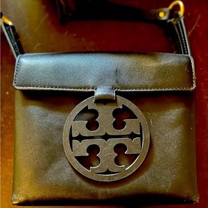 Black leather Tory Burch Miller Crossbody